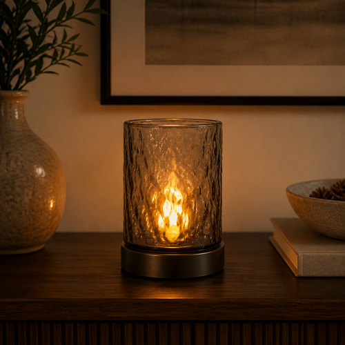 Nexorivc Ripple Glass Flame Glow Lamp
